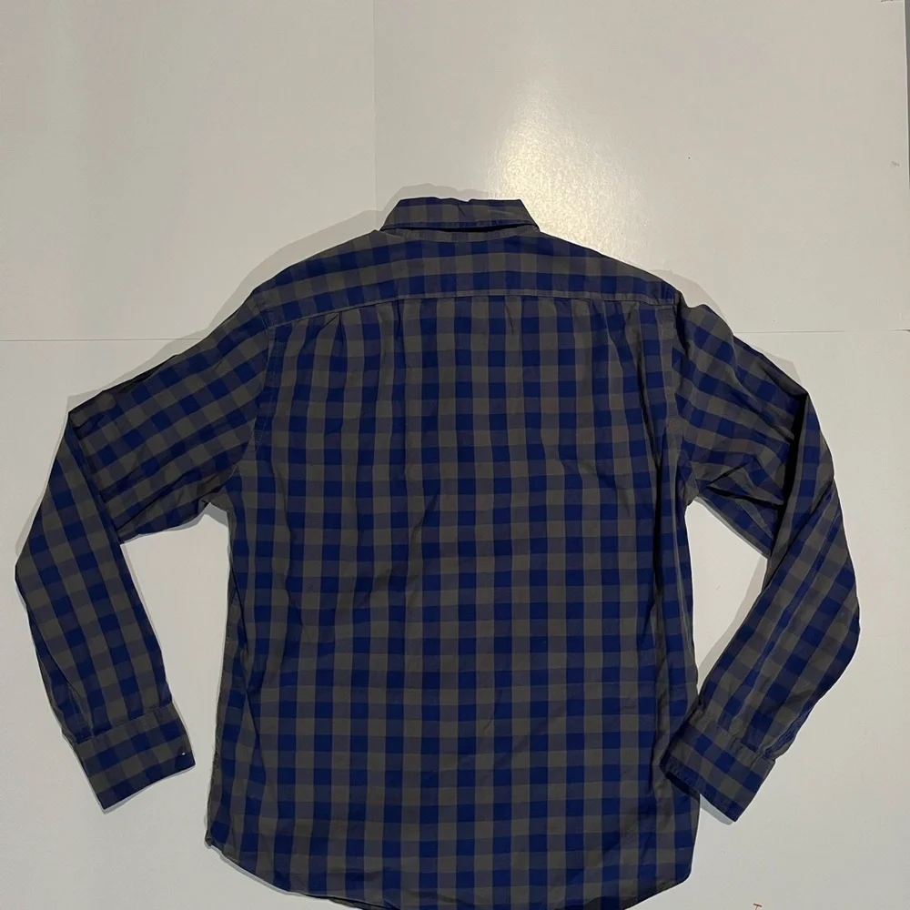 J. Crew Casual Blue and Black Button Down Shirt